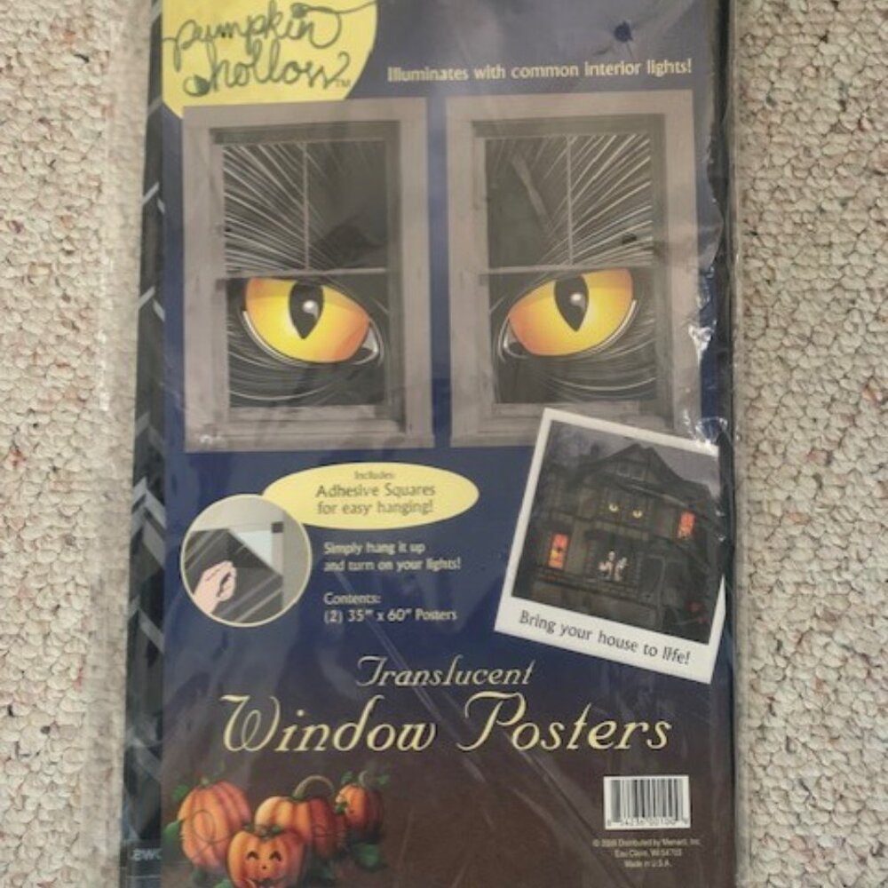 Pumpkin Hollow CAT EYES Translucent Winder Posters, Vintage 2009